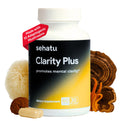 SEHATU Clarity Plus Cognitive Wellness Supplement | Packed with 10 Powerful Adaptogenic Mushrooms | Clear Brain Fog and Support Mental Clarity | 60 Count | 30 Day Supply - TrustMedUSA