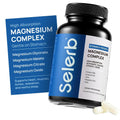 Selerb Magnesium Complex for Women and Men-Glycinate,Malate,Citrate,Oxide Supports Calm, Sleep, Muscle & Energy with D3, B6, Zinc, Slippery Elm & DGL Gentle on Stomach 90 Capsules - TrustMedUSA