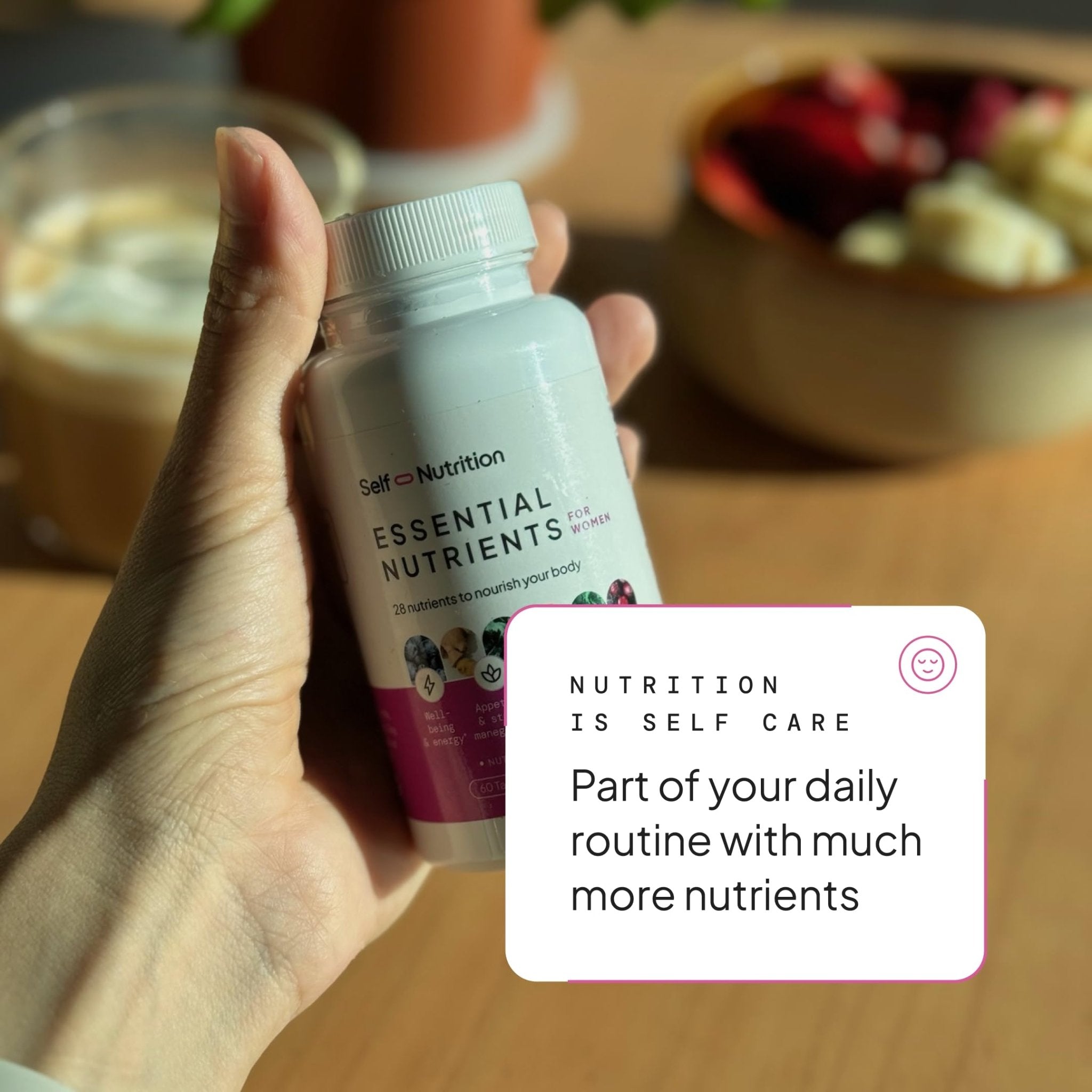 SELF NUTRITION Vegan Multivitamins for Women - Once Daily - 28 Nutrients - Boost Energy, Sleep, Hair, Skin, Nails & Reduce Cravings - Keto, Vegan, Gluten Free, Made in USA, 2-Months Supply - Maple Wellness Supplements