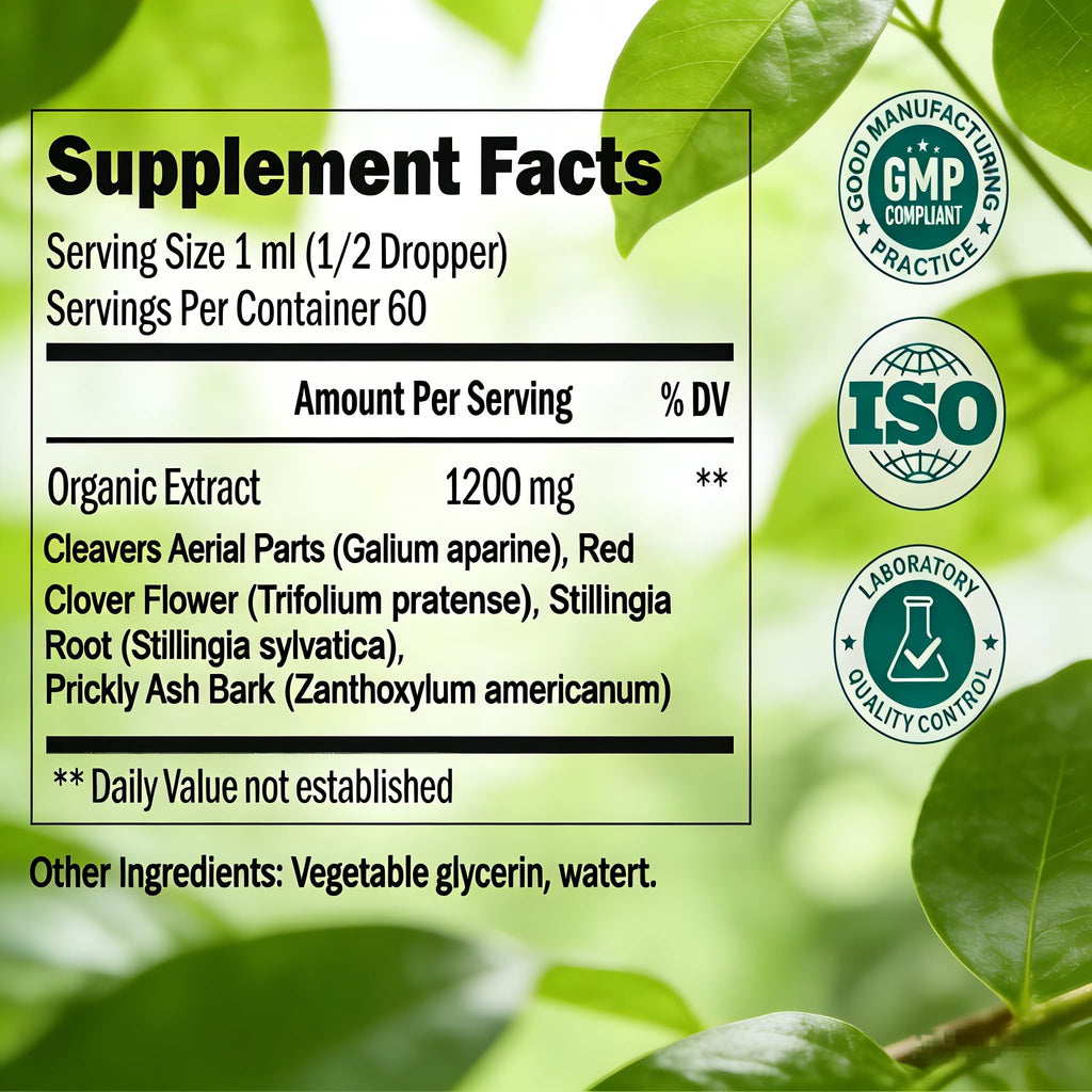 Sentk Organic Lymphatic Drainage Drops, Liposomal Herbal Blend – Supports Lymph System, Reduces Swelling, Boosts Immunity & Vitality, Enhance Clarity, Portable Dropper Design, 2 fl oz (2 Pack) - TrustMedUSA