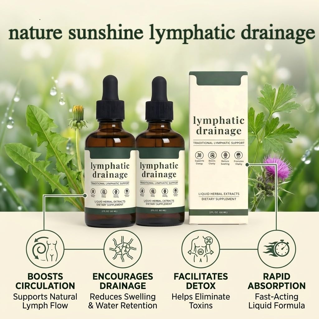 Sentk Organic Lymphatic Drainage Drops, Liposomal Herbal Blend – Supports Lymph System, Reduces Swelling, Boosts Immunity & Vitality, Enhance Clarity, Portable Dropper Design, 2 fl oz (2 Pack) - TrustMedUSA