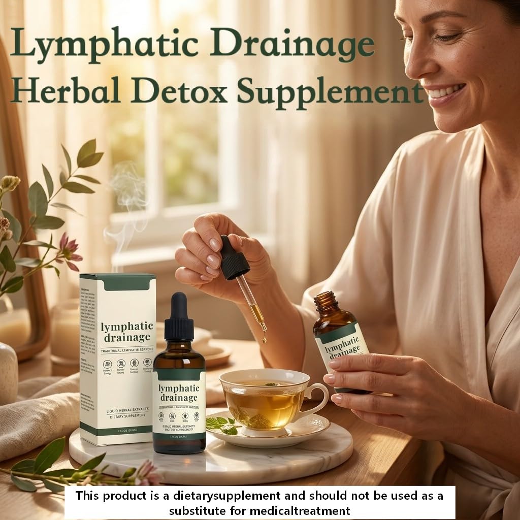Sentk Organic Lymphatic Drainage Drops, Liposomal Herbal Blend – Supports Lymph System, Reduces Swelling, Boosts Immunity & Vitality, Enhance Clarity, Portable Dropper Design, 2 fl oz (2 Pack) - TrustMedUSA