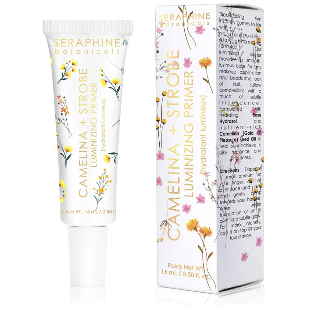 Seraphine Botanicals Camelina + Strobe - Luminizing Primer Glow-Enhancing Formula 15 ml/ 0.50 oz - TrustMedUSA