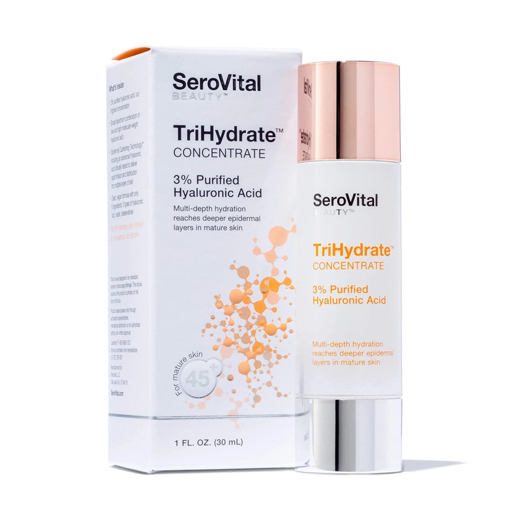 SeroVital Beauty TriHydrate Concentrate - 3% Hyaluronic Acid - 3 Forms - Anti Aging - TrustMedUSA