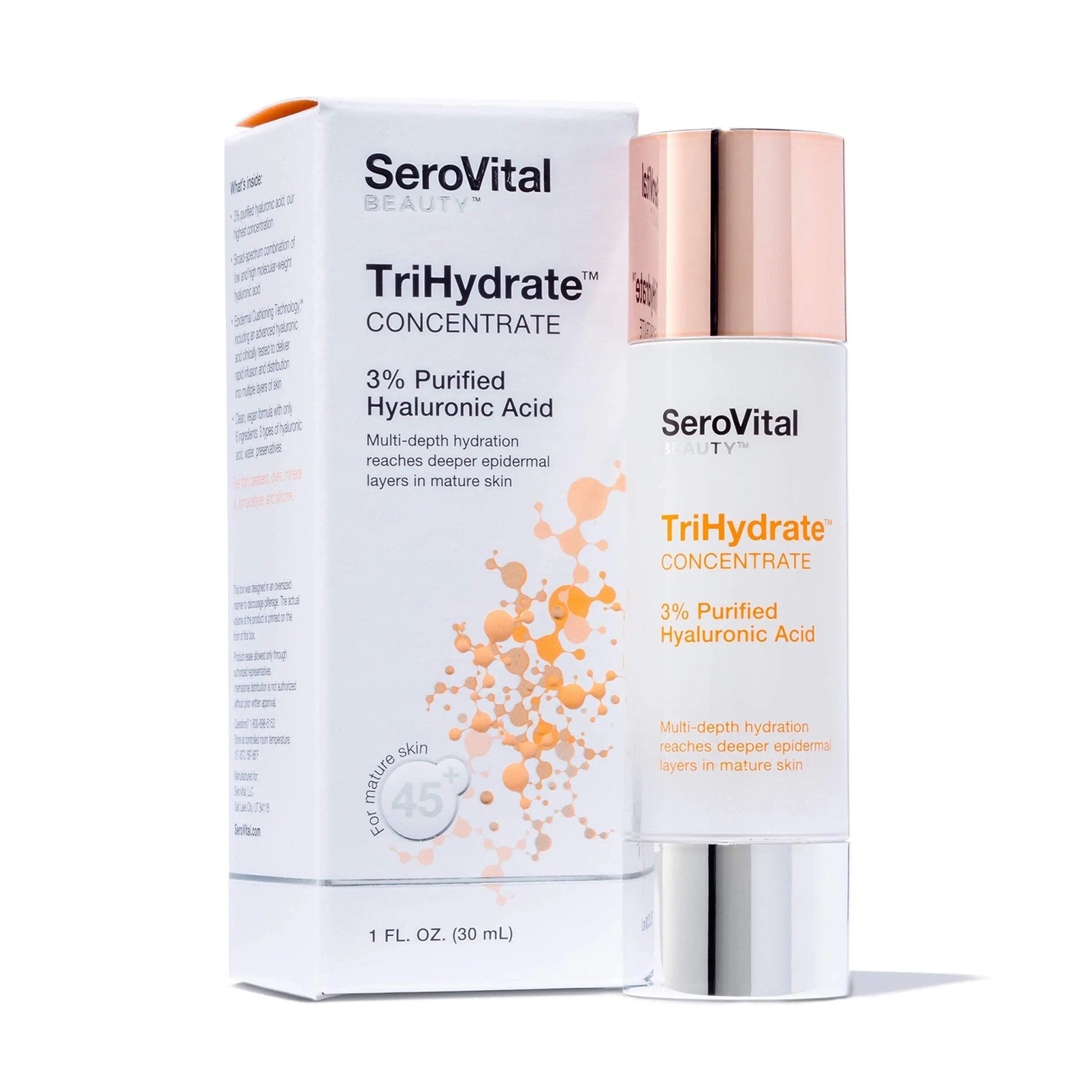 SeroVital Beauty TriHydrate Concentrate - 3% Hyaluronic Acid - 3 Forms - Anti Aging - TrustMedUSA