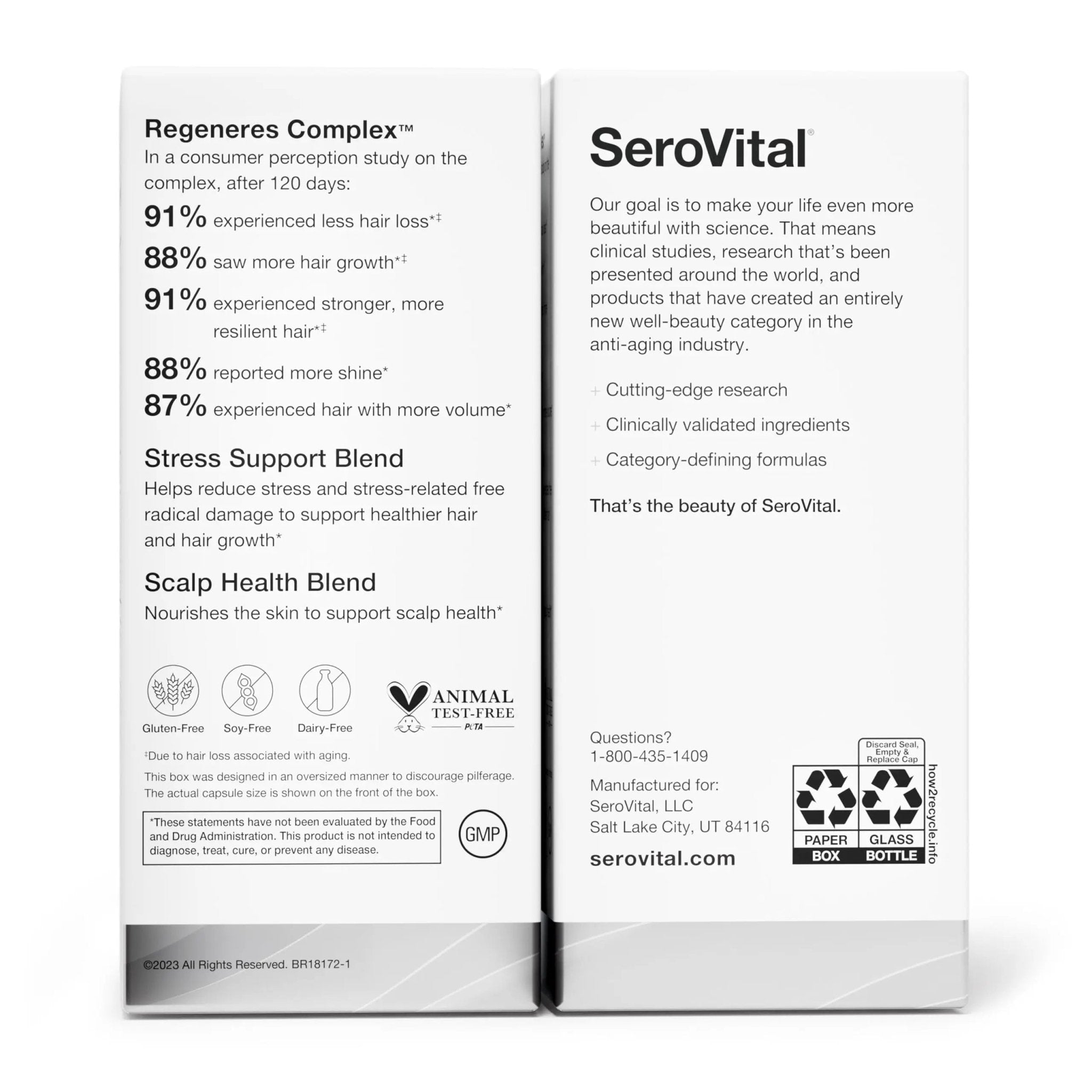 SeroVital Hair Regeneres Advanced, 90 Capsules, 30-Day Supply - TrustMedUSA