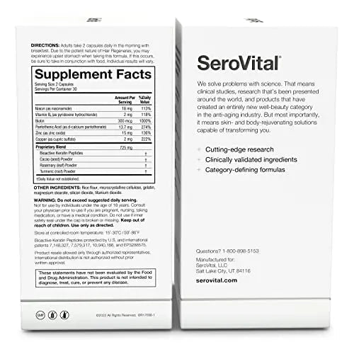 SeroVital Hair Regeneres - Formulated For Women Seeking Enhanced Hair Growth - TrustMedUSA