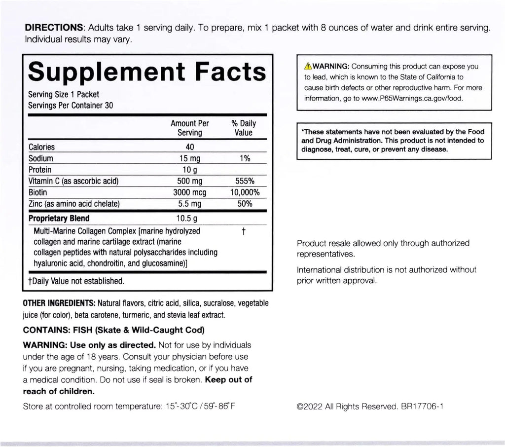 Serovital Skin Brilliance Marine Collagen – Hydrolyzed Marine Collagen Peptides - TrustMedUSA