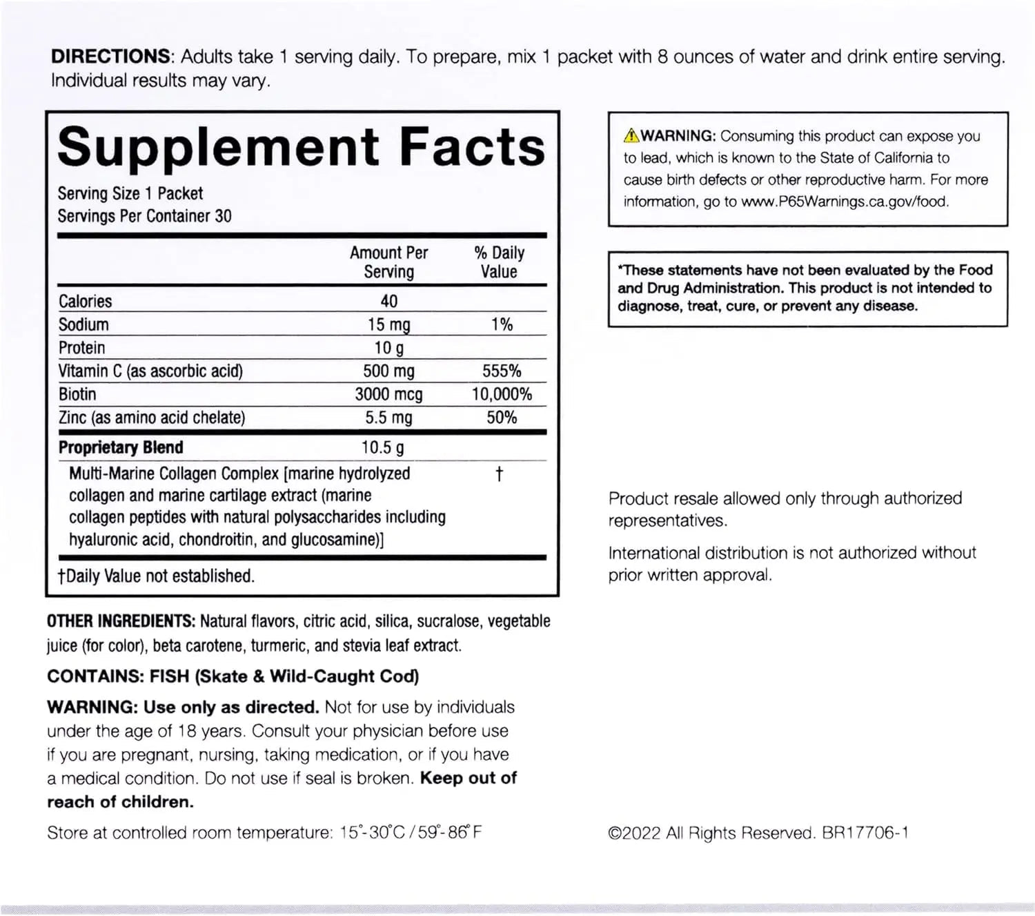 Serovital Skin Brilliance Marine Collagen – Hydrolyzed Marine Collagen Peptides - TrustMedUSA