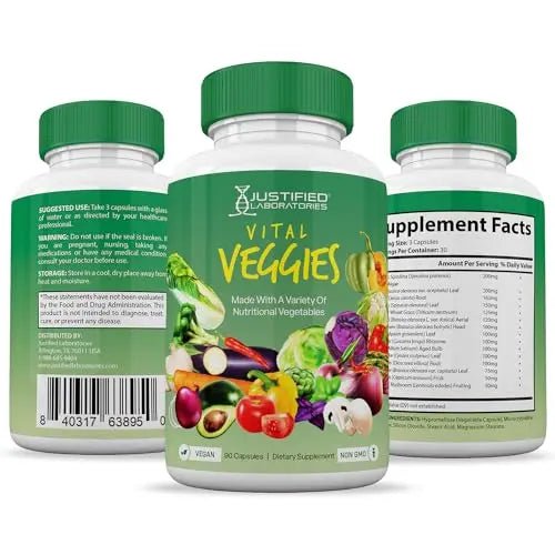 (Set of 2) Vital Fruits and Veggies Supplement Red & Green Superfoods Whole Food - TrustMedUSA