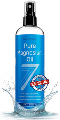 Seven Minerals Pure Magnesium Oil Spray, Big 12oz, USP Grade, Extra Strength, for Feet, Sleep, Muscle Pain & Cramps - Mined in The USA - TrustMedUSA