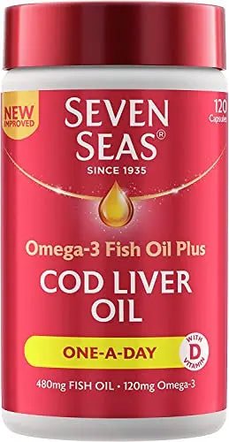 Seven Seas Cod Liver Oil Tablets With Omega-3, Fish Oil, One A Day, 4 Months Supply - TrustMedUSA