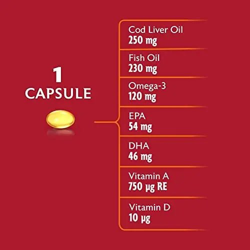 Seven Seas Cod Liver Oil Tablets With Omega-3, Fish Oil, One A Day, 4 Months Supply - TrustMedUSA