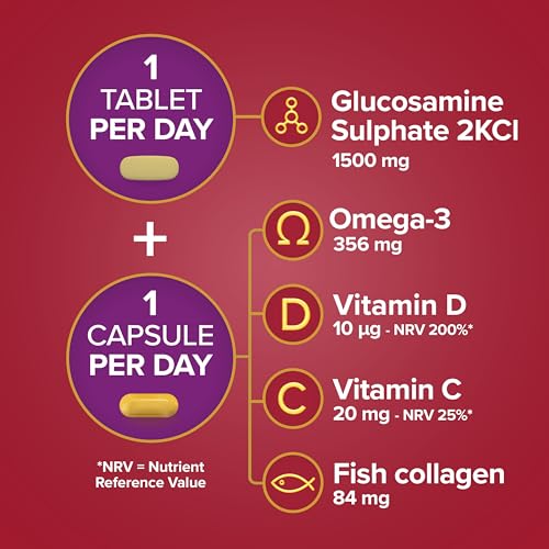 Seven Seas JointCare Max, With High-Strength Glucosamine plus Omega-3, Collagen - Maple Wellness Supplements