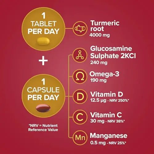 Seven Seas JointCare Supplex & Turmeric, With Glucosamine, Omega-3, Vitamins C and D - TrustMedUSA