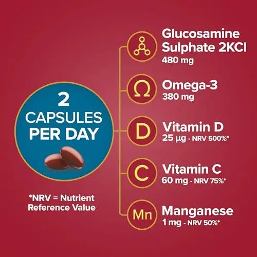 Seven Seas JointCare Supplex, With Glucosamine, Omega-3, Vitamins C, D and E - TrustMedUSA