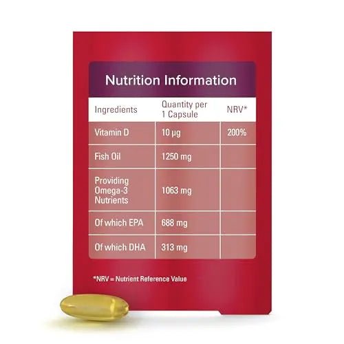 Seven Seas Omega-3 Fish Oil, Max Strength, Omega 3 + Vitamin D For Whole Body Health - TrustMedUSA
