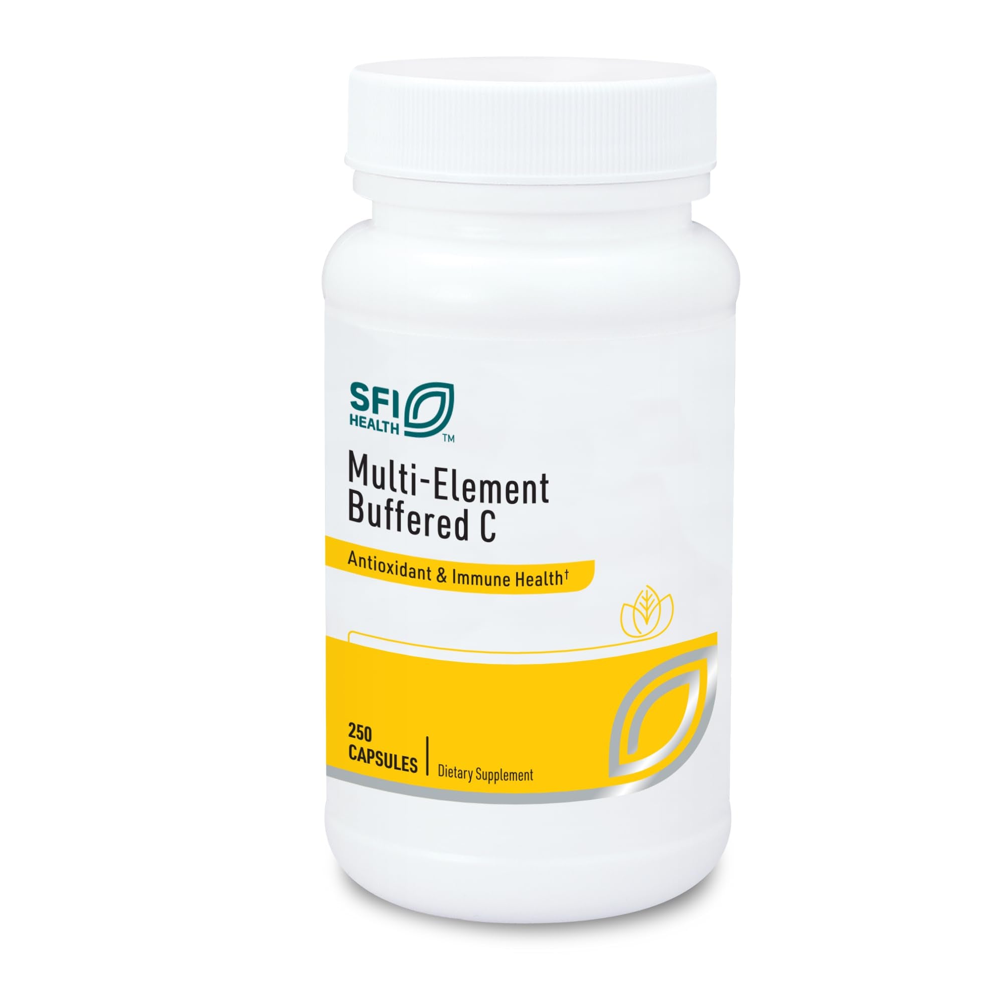 SFI Health Klaire Labs Buffered Vitamin C Capsules with Quercetin Bioflavonoids & L-Glutathione to Support Immune Function & Antioxidant Protection - Hypoallergenic & Gentle on Stomach (250 Capsules) - TrustMedUSA