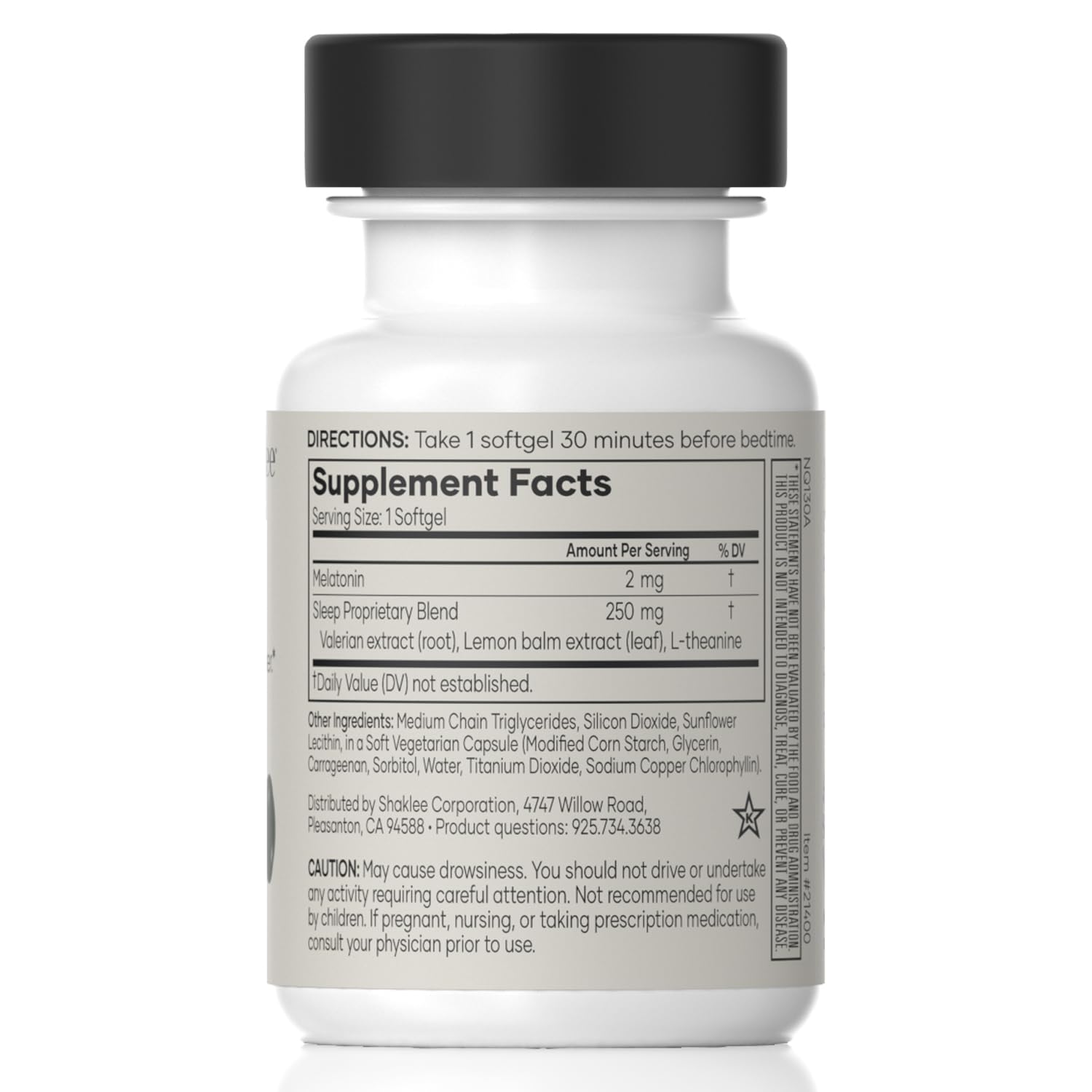 Shaklee - Dream Serene™ Melatonin Sleep Aid - Fall Asleep Faster, Wake Up Refreshed - with Melatonin, Valerian, Lemon Balm, L-Theanine - for Ultimate Beauty Sleep - 30 Softgels - TrustMedUSA