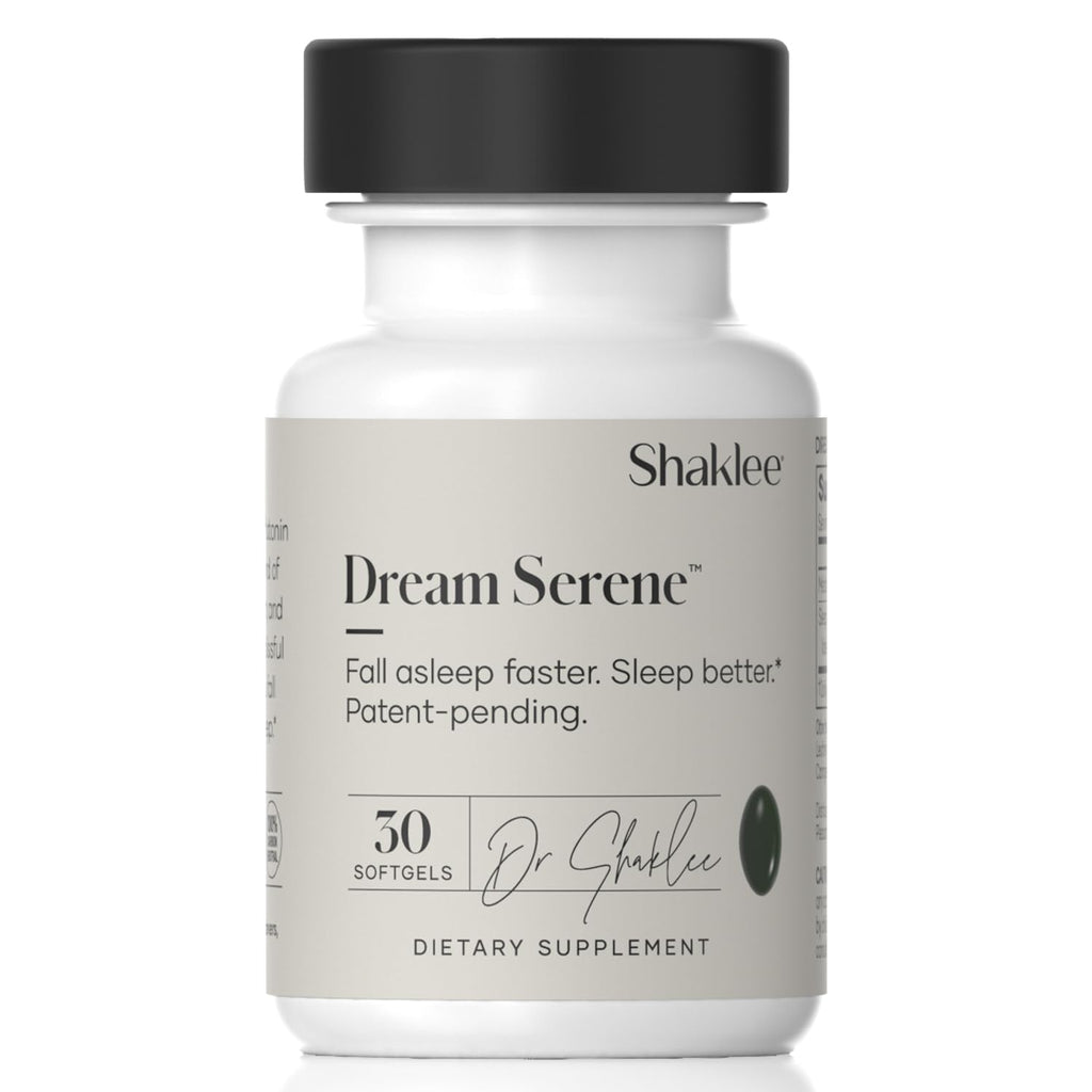 Shaklee - Dream Serene™ Melatonin Sleep Aid - Fall Asleep Faster, Wake Up Refreshed - with Melatonin, Valerian, Lemon Balm, L-Theanine - for Ultimate Beauty Sleep - 30 Softgels - TrustMedUSA