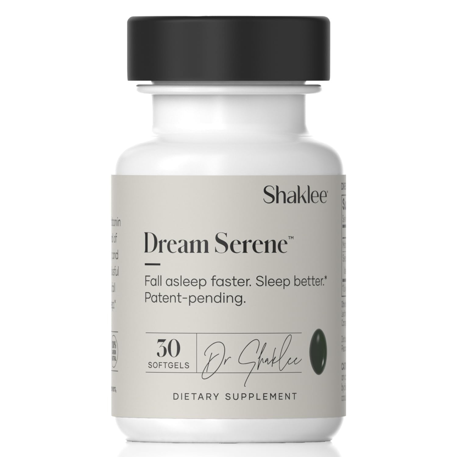Shaklee - Dream Serene™ Melatonin Sleep Aid - Fall Asleep Faster, Wake Up Refreshed - with Melatonin, Valerian, Lemon Balm, L-Theanine - for Ultimate Beauty Sleep - 30 Softgels - TrustMedUSA
