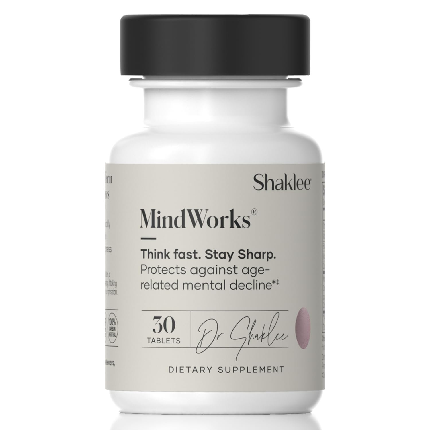 Shaklee MindWorks® - Brain Health Supplement for Brain Sharpness & Focus - Supported Nutrients & Extracts - Chardonnay Grape Seed Polyphenols, Guarana Extract, Vitamins B6, B12, Folate - 30 Tablets - TrustMedUSA