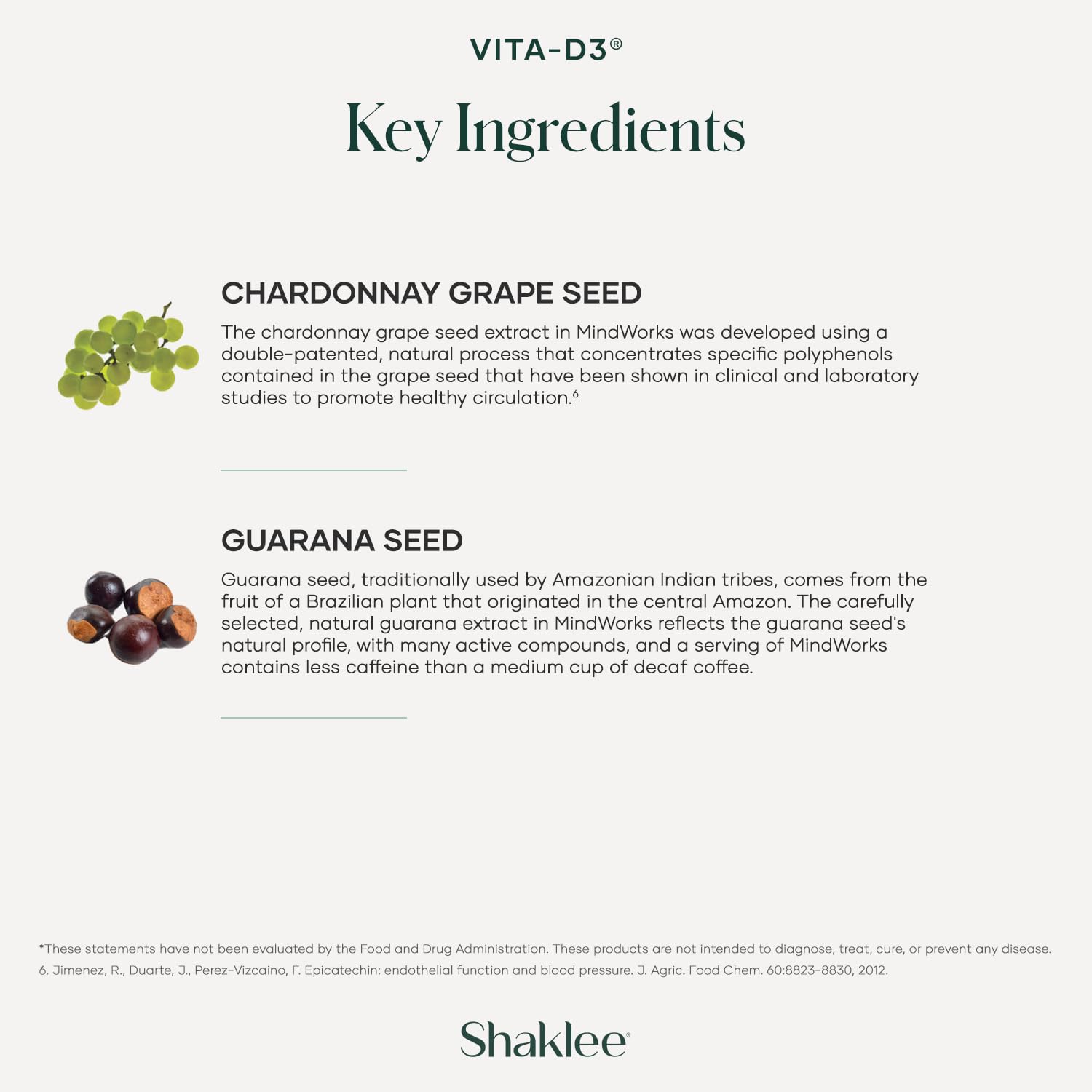 Shaklee MindWorks® - Brain Health Supplement for Brain Sharpness & Focus - Supported Nutrients & Extracts - Chardonnay Grape Seed Polyphenols, Guarana Extract, Vitamins B6, B12, Folate - 30 Tablets - TrustMedUSA