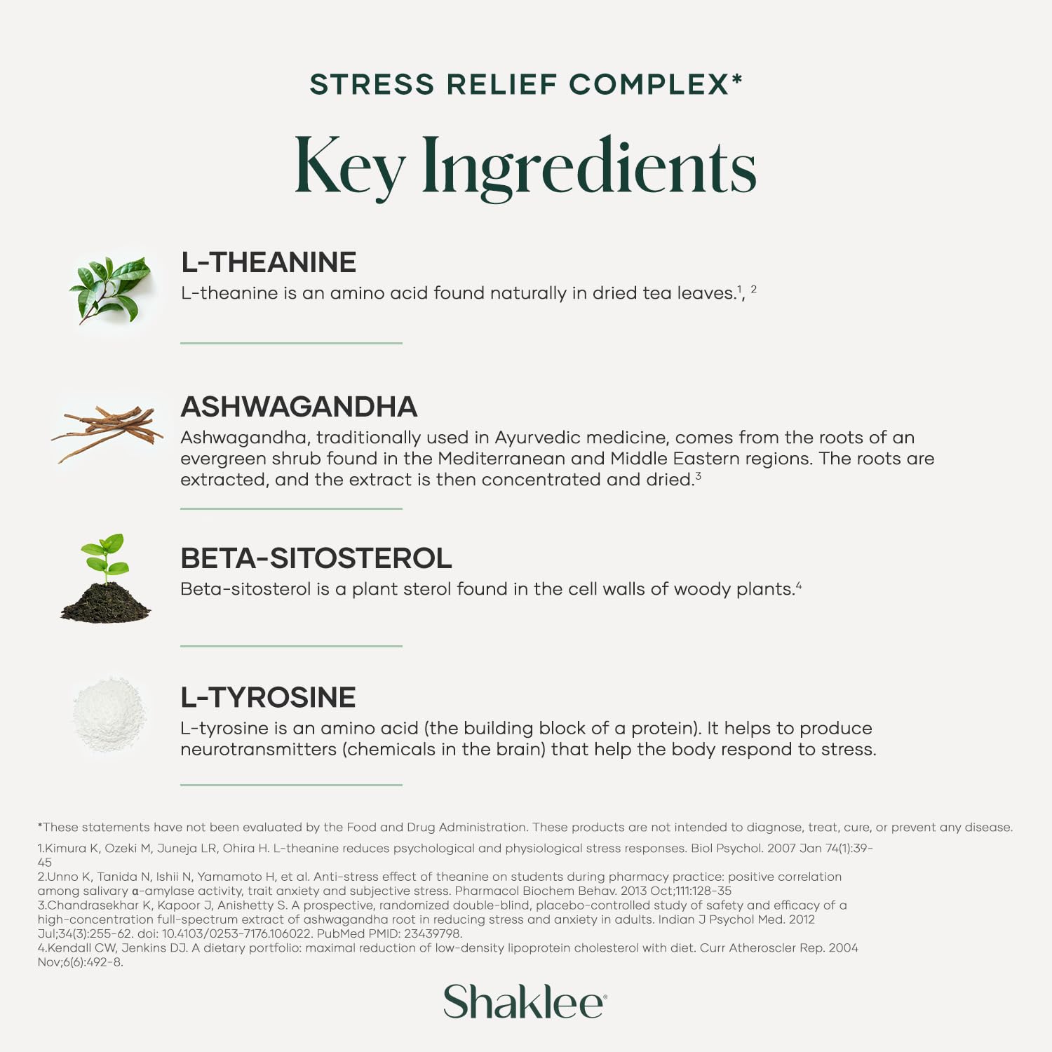 Shaklee - Stress Relief Complex - Calming Blend of L-theanine, Ashwagandha, Beta-sitosterol, and L-tyrosine - Promotes Relaxation without Drowsiness - 1 Caplet Daily - Adults Supplement - 30 Caplets - TrustMedUSA