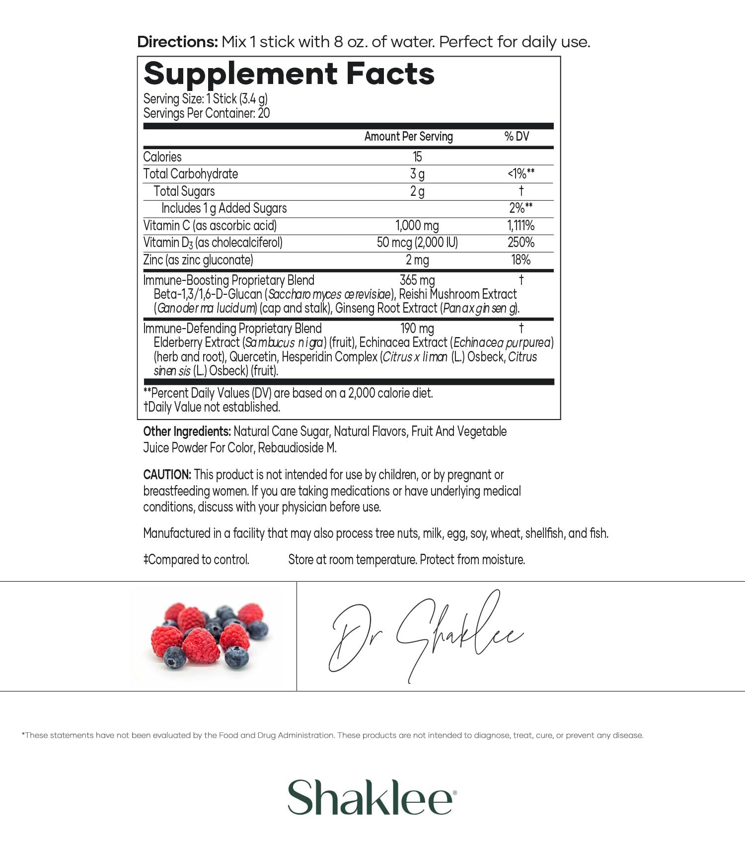 Shaklee - Triple Defense Boost - 20 Servings - TrustMedUSA