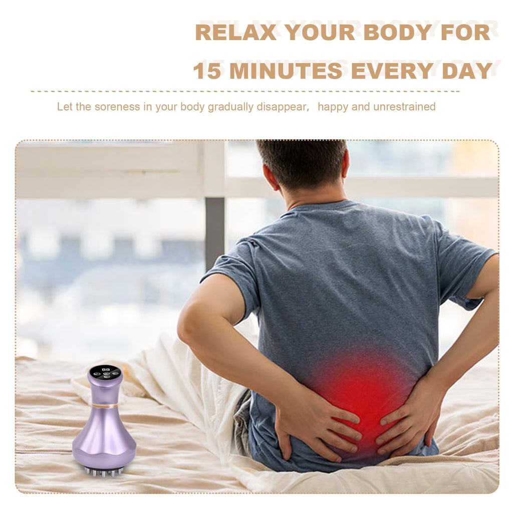 SHANOER 4-in-1 Lymphatic Drainage Massager - Anti Cellulite Massage Tool with Heating/Vibration/Red Light/Microcurrent,Body Sculpting Machine for Legs/Belly/Back/Hips/Reduce Stretch Marks & Cellulite - Maple Wellness Supplements