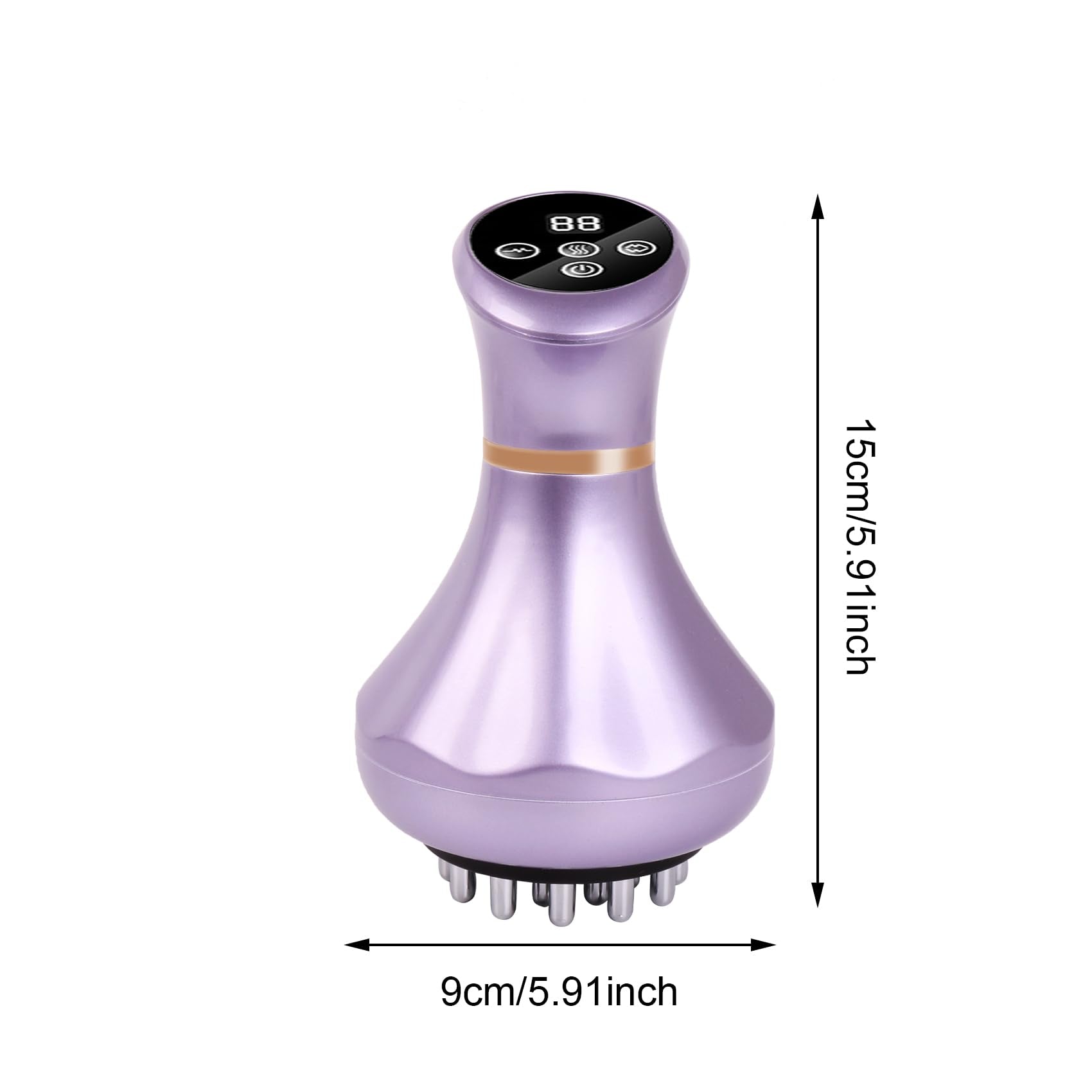SHANOER 4-in-1 Lymphatic Drainage Massager - Anti Cellulite Massage Tool with Heating/Vibration/Red Light/Microcurrent,Body Sculpting Machine for Legs/Belly/Back/Hips/Reduce Stretch Marks & Cellulite - Maple Wellness Supplements