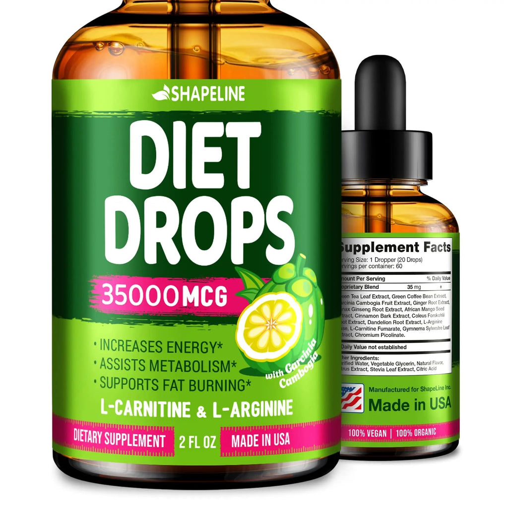 SHAPELINE Weight Loss Drops - Diet Drops 1 Fl Oz & 2 Fl Oz - Made in The USA - Appetite - TrustMedUSA