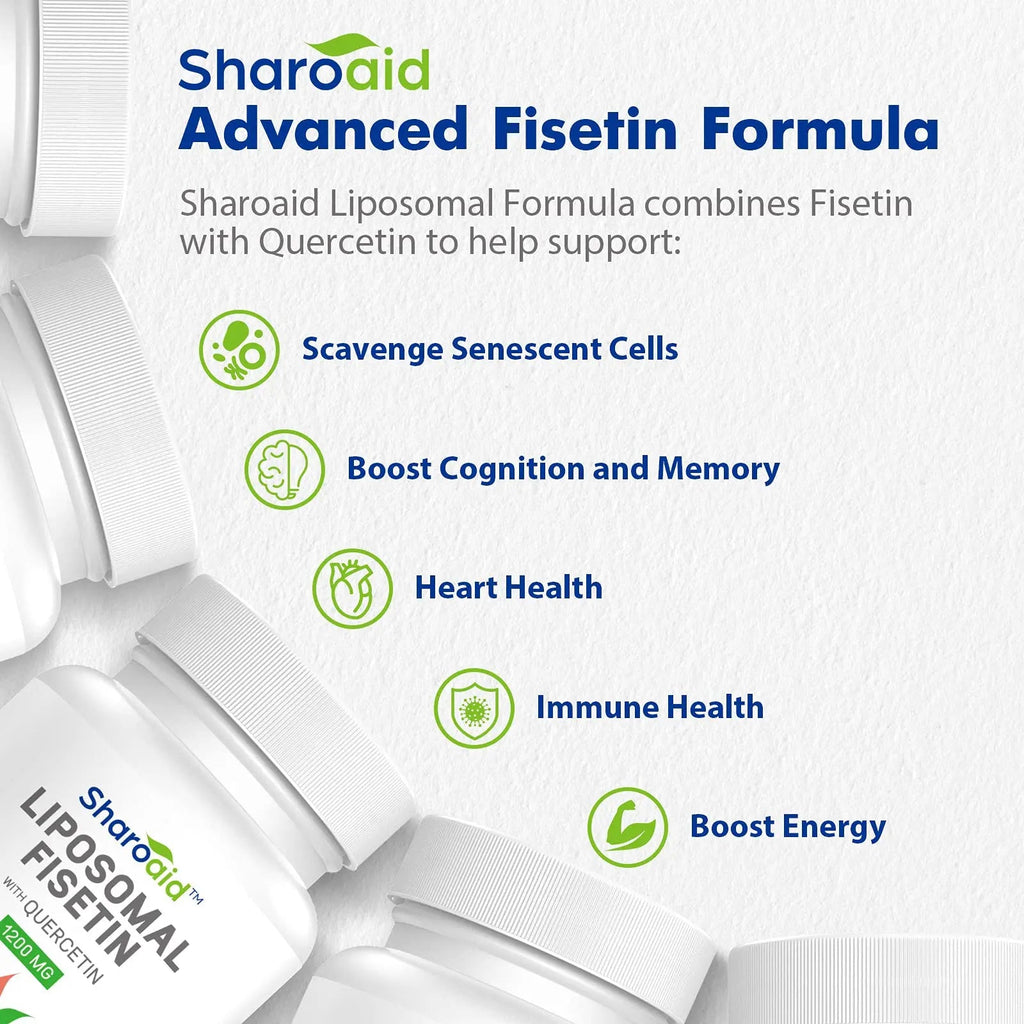 Sharoaid Liposomal Fisetin with Quercetin Supplements 1200 mg per Serving - TrustMedUSA