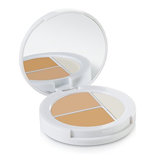 Sheer Cover Studio – Conceal and Brighten Highlight Trio – Two-Toned Concealers – Shimmering Highlighter – Light/Medium Shade – With FREE Concealer Brush – 3 Grams - TrustMedUSA
