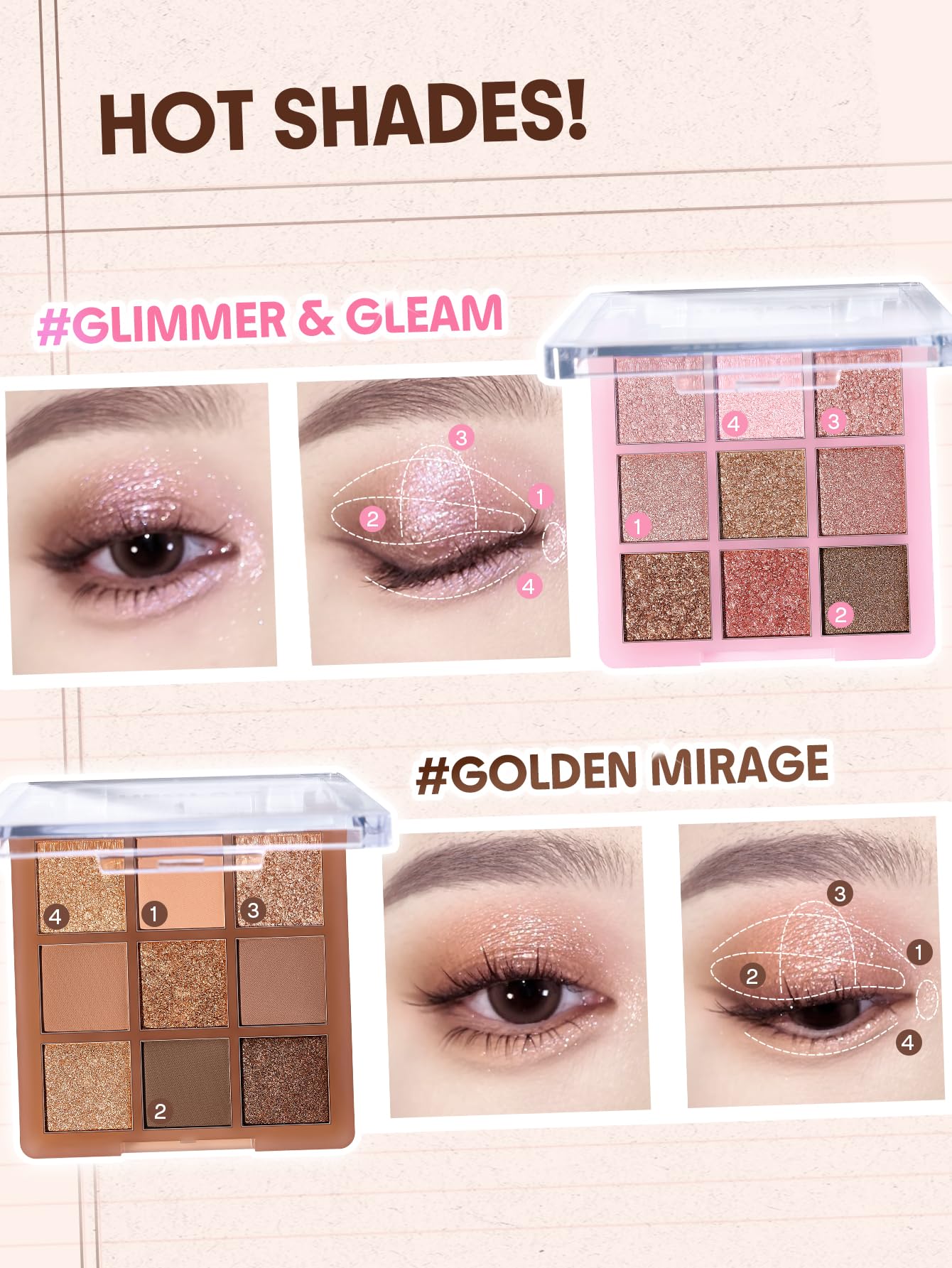 SHEGLAM Eyeshadow Palette 9-Color Ultra-pigmented Shimmer & Matte Shades, Vegan & Cruelty-free-Coffee Shop - TrustMedUSA