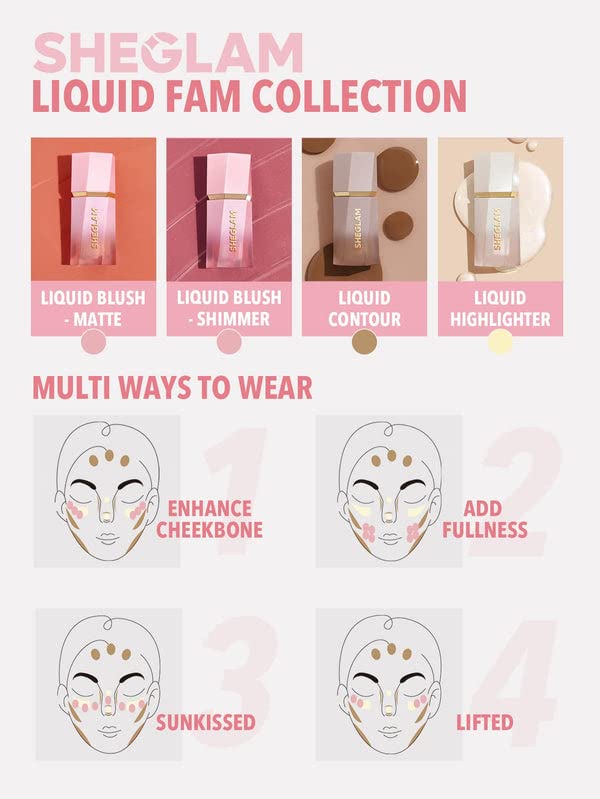 SHEGLAM Glow Bloom Liquid Waterproof Highlighter Long Lasting Cream Highlighter with Shimmer Dewy Finish - Vanilla Frost - TrustMedUSA