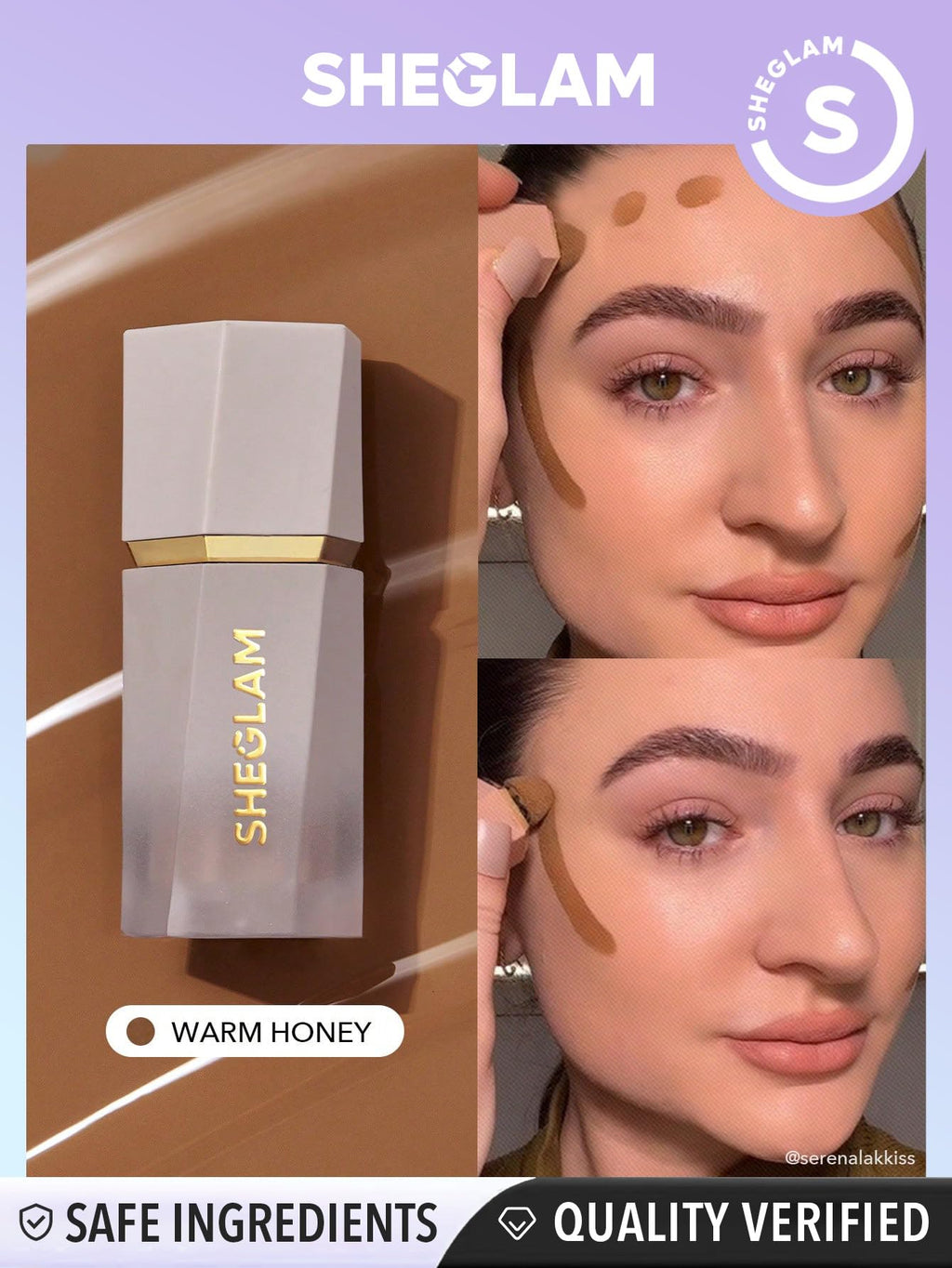 SHEGLAM Sun Sculpt Liquid Contour Stick Long Lasting Cream Bronzer Makeup-Warm Honey - TrustMedUSA