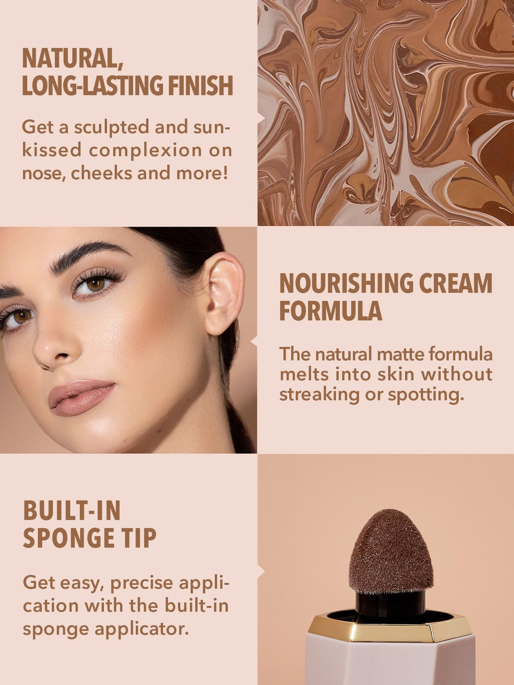 SHEGLAM Sun Sculpt Liquid Contour Stick Long Lasting Cream Bronzer Makeup-Warm Honey - TrustMedUSA