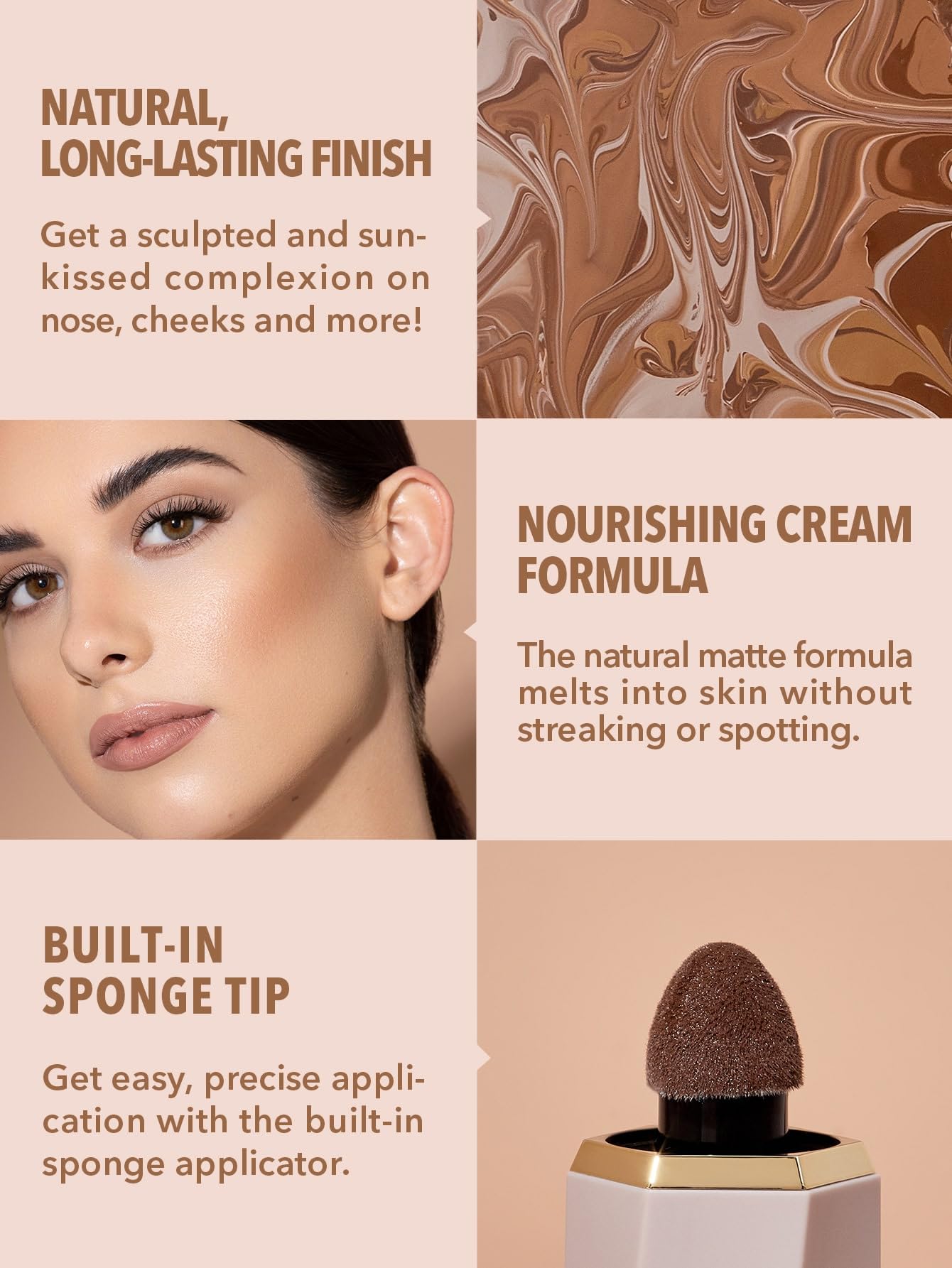 SHEGLAM Sun Sculpt Liquid Contour Stick Long Lasting Cream Bronzer Makeup-Warm Honey - TrustMedUSA