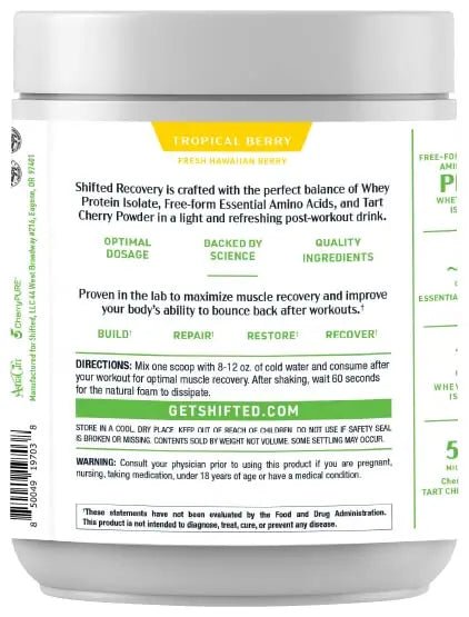 SHIFTED Whey Protein Isolate Protein Powder Post Workout Recovery Drink Mix - TrustMedUSA