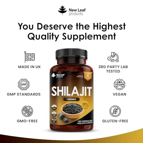 Shilajit Capsules 1400mg 60% Fulvic Acid Pure Shilajit - High Strength Himilayan Shilajit - TrustMedUSA