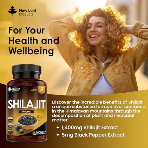 Shilajit Capsules 1400mg 60% Fulvic Acid Pure Shilajit - High Strength Himilayan Shilajit - TrustMedUSA