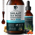 Shilajit Liquid Drops, 12-in-1 Complex - Sea Moss, Ashwagandha, Maca, Fulvic Acid, Trace Minerals, Liquid Vitamins Supplement for Men and Women, Energy, Antioxidant, Immune Support, 60ML/2 FL Oz - TrustMedUSA