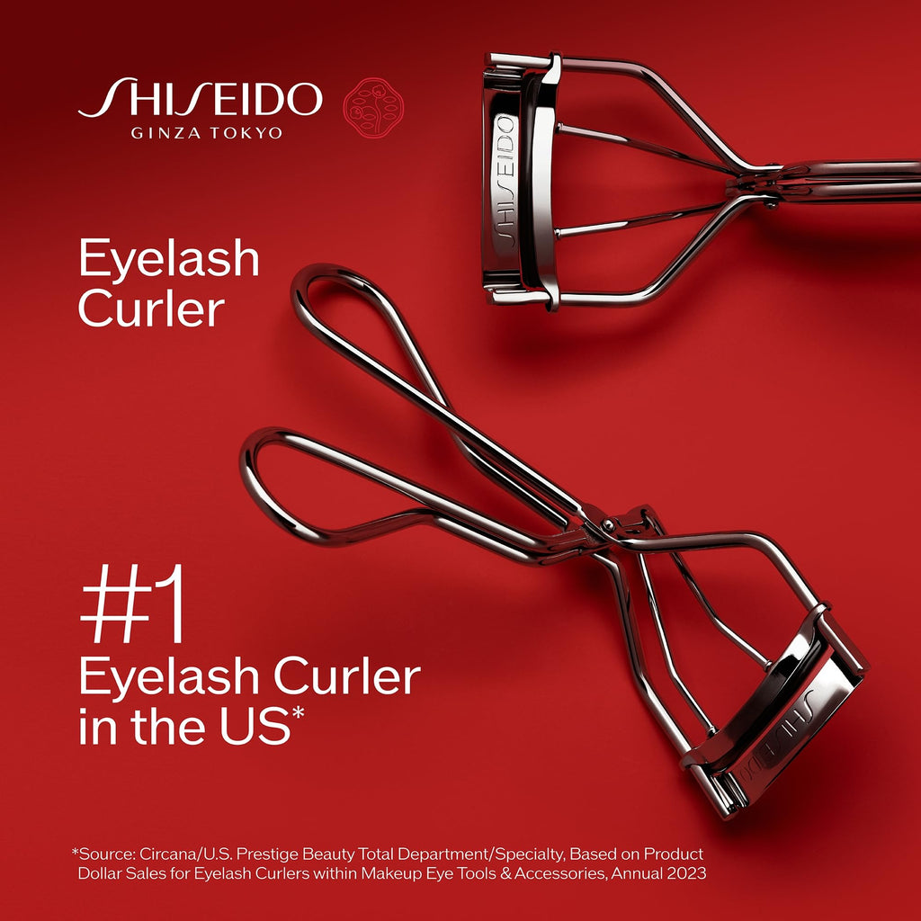 Shiseido Eyelash Curler - Crimps & Curls Lashes for Perfect, Eye-Framing Fringe - Gentle & Safe - Includes Replacement Pad - TrustMedUSA