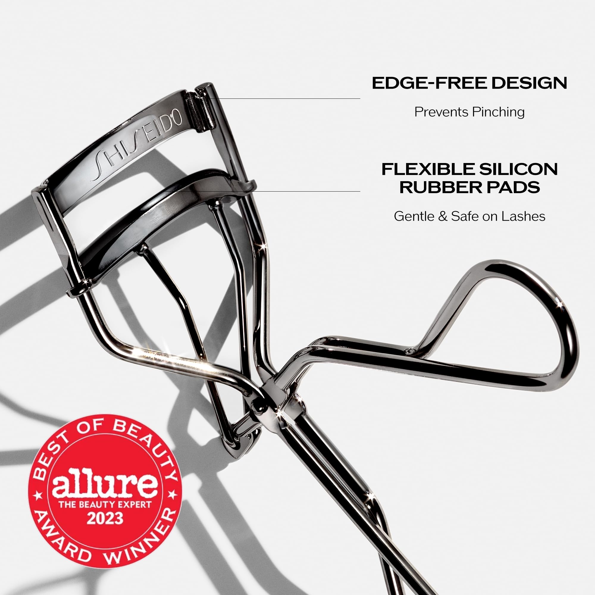 Shiseido Eyelash Curler - Crimps & Curls Lashes for Perfect, Eye-Framing Fringe - Gentle & Safe - Includes Replacement Pad - TrustMedUSA