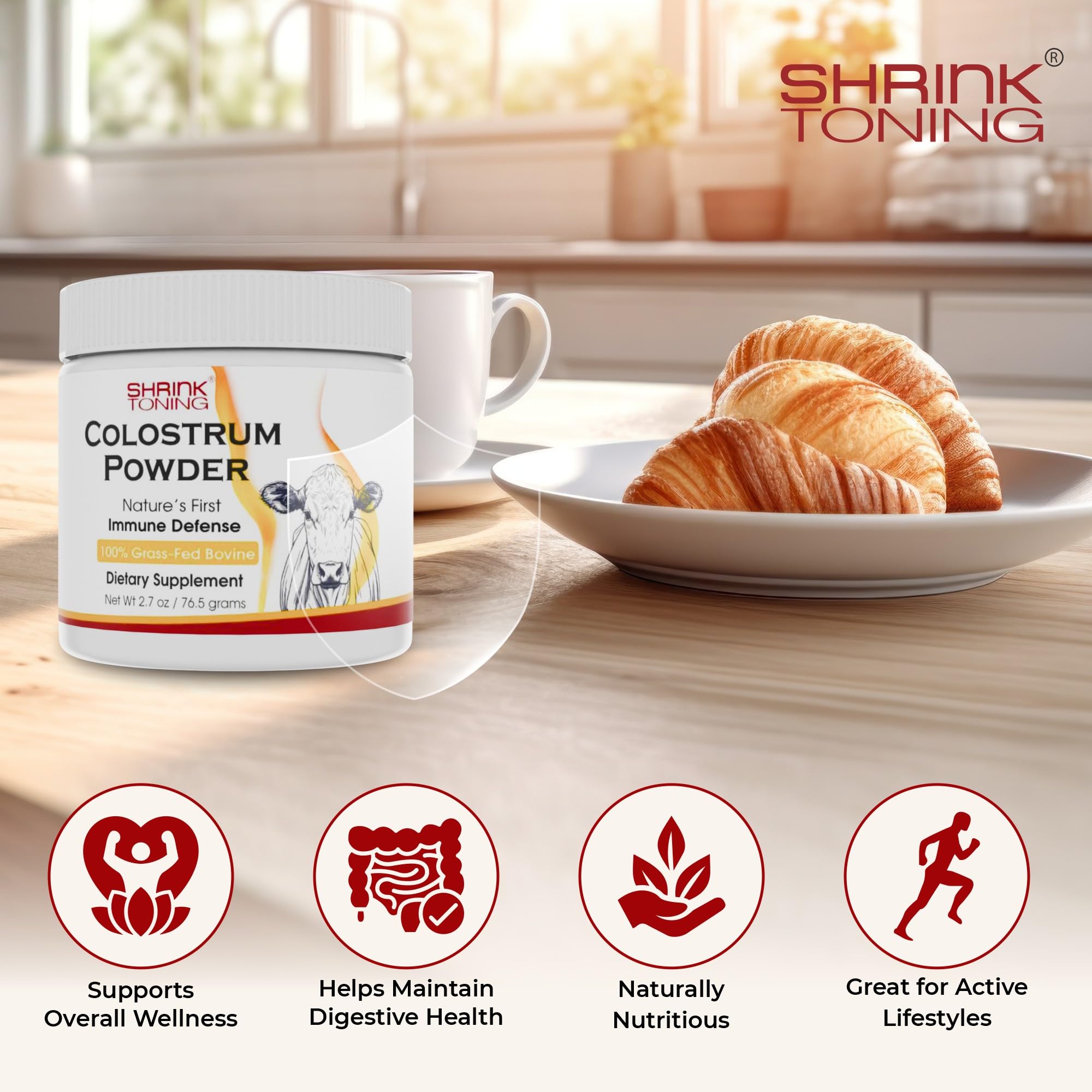 Shrink Colostrum Powder 2.7 oz – Natural Bovine Colostrum Supplement for Overall Health - TrustMedUSA