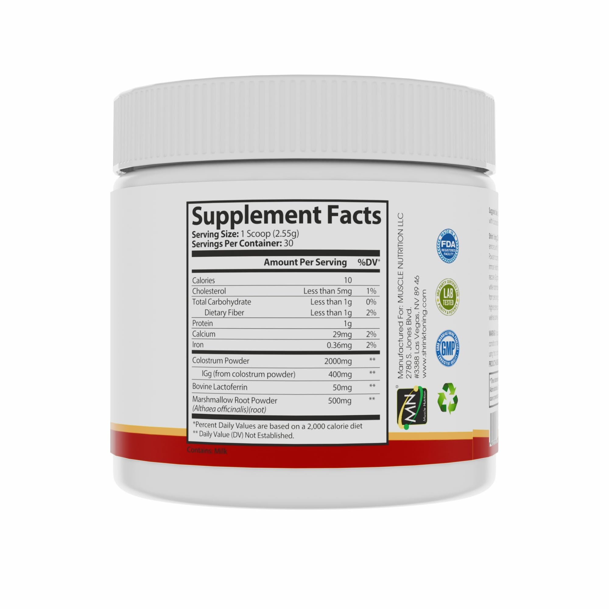 Shrink Colostrum Powder 2.7 oz – Natural Bovine Colostrum Supplement for Overall Health - TrustMedUSA