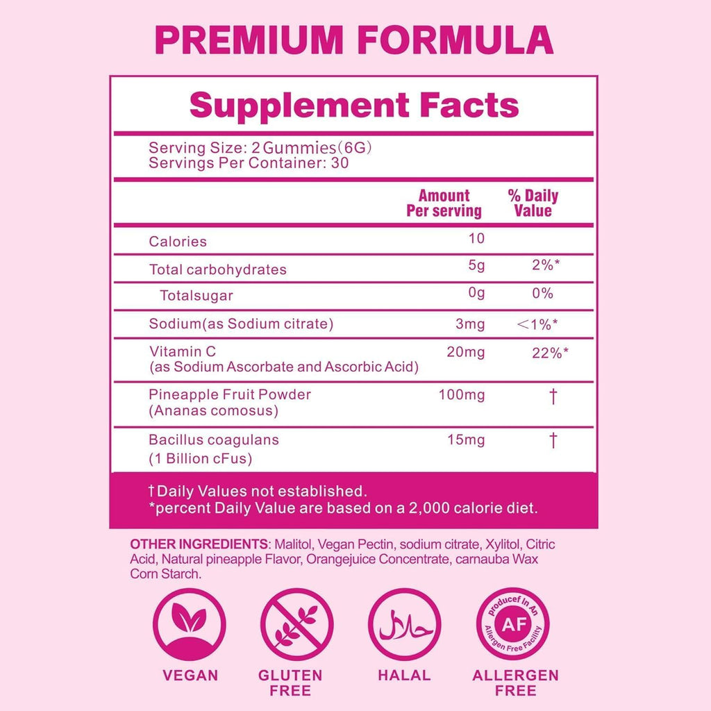 Shytrouy Premium Feminine Balance Gummies for Women, Vaginal Probiotics - pH Balance & Immune Defense Support for Feminine Health, Hawaiian Pineapple Flavor - 60 Count - TrustMedUSA