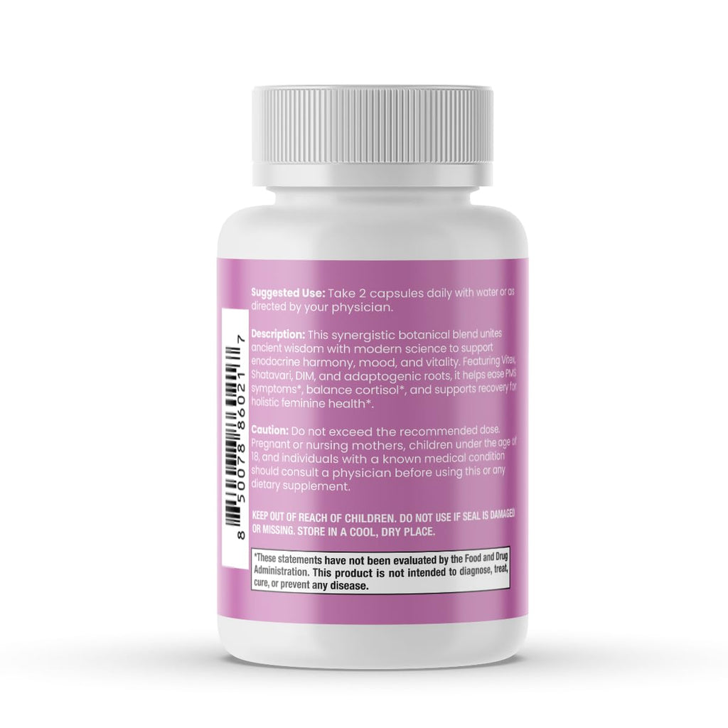 SIERRA LIFE SCIENCES Hormonal Balance Blend for Women – Vitex, DIM, Shatavari + Adaptogenic Support – Menstrual & Menopause Relief – Vegan, Clean-Label Formula – 4600mg – 60 Capsules - TrustMedUSA