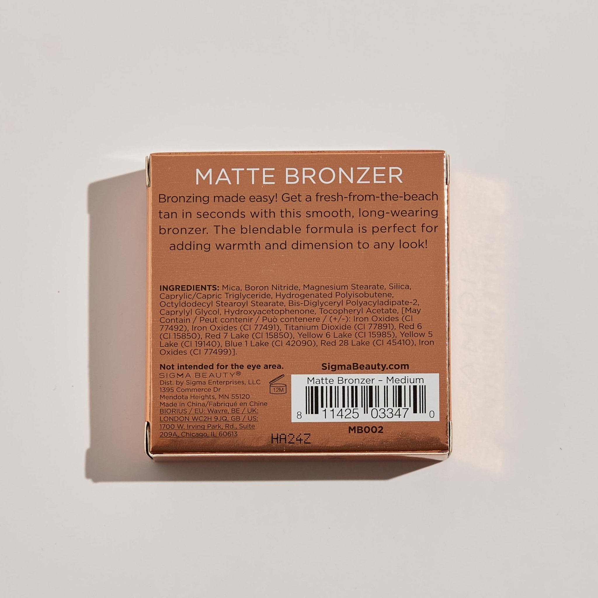 Sigma Beauty Matte Bronzer - Longwear Light Bronzer Powder with Matte Finish for Face - Achieving a Natural, Sun Kissed Glow (Dark) - TrustMedUSA